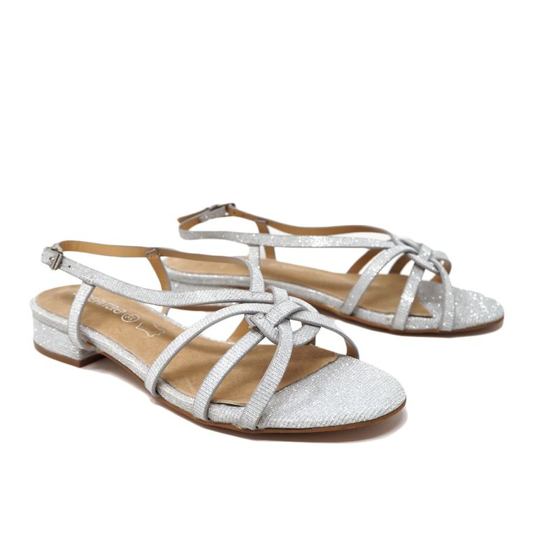 Lakesha Flat Sandal In Synthetic - Silver