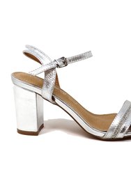 Niya Synthetic Heeled Sandal - Silver