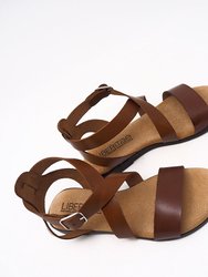 Salvia Flat Sandal In Leather