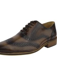 Aaron Leather Oxford Style Dress Shoes - Brown