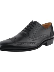 Aaron Leather Oxford Style Dress Shoes - Black