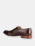 Auburn Leather Oxford Style Monk Straps