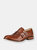 Auburn Leather Oxford Style Monk Straps - Tan