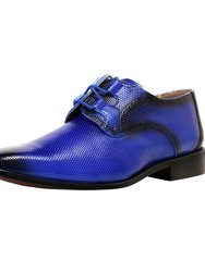 Blacktown Leather Oxford Style Dress Shoes - Royal Blue