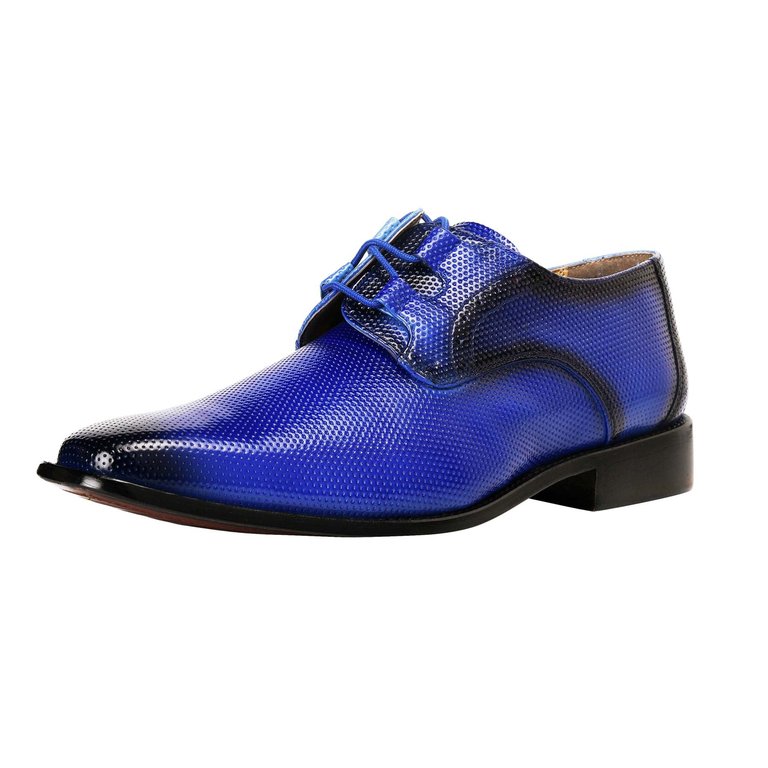 Blacktown Leather Oxford Style Dress Shoes - Royal Blue