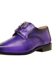 Blacktown Leather Oxford Style Dress Shoes - Purple