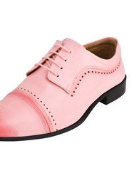 BRUCE Leather Oxford Style Dress Shoes - Pink