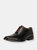 Debonair Genuine Leather Oxford Style Dress Shoes - Black