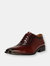 Debonair Genuine Leather Oxford Style Dress Shoes - Burgundy