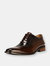 Debonair Genuine Leather Oxford Style Dress Shoes - Brown