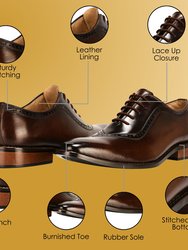 Debonair Genuine Leather Oxford Style Dress Shoes