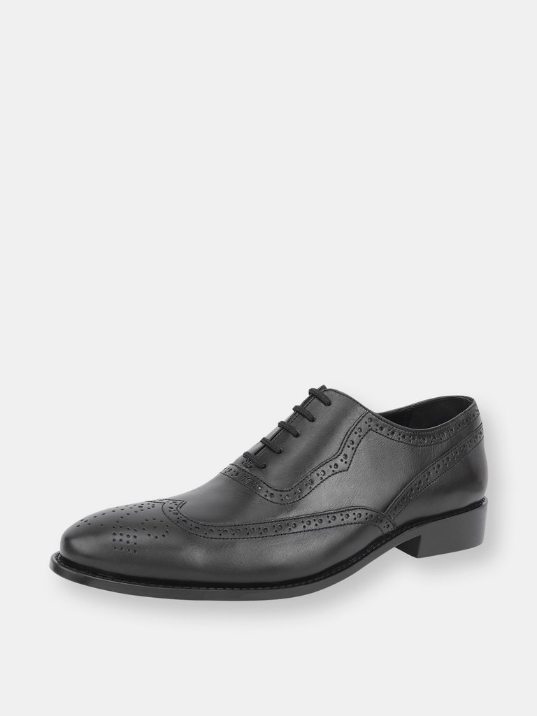 Dinkum Leather Oxford Style Dress Shoes - Black
