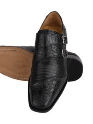 Grace Genuine Leather Oxford Style Monk Strap