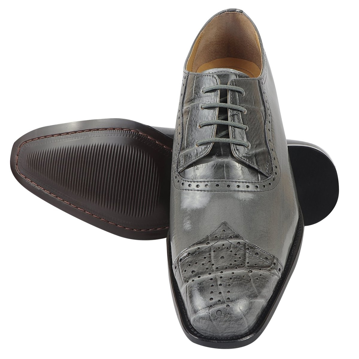 LIBERTYZENO Men's Leather Oxford Dress Shoes