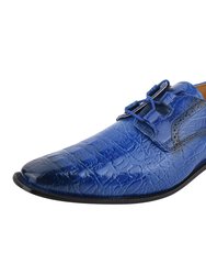 Hornback Genuine Leather Upper With Lining Shoes - Royal Blue