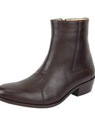 Jazzy Jackman Leather Ankle Length Boots - Brown