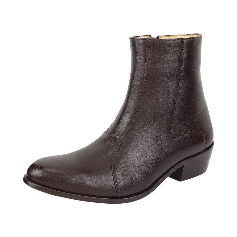 Jazzy Jackman Leather Ankle Length Boots - Brown