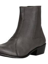 Jazzy Jackman Leather Ankle Length Boots - Grey