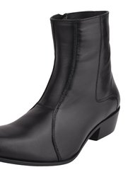 Jazzy Jackman Leather Ankle Length Boots - Black