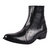 Jazzy Jackman Leather Print Ankle Length Men's Boots - Black Ostrich