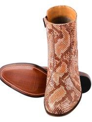 Jazzy Jackman Leather Print Ankle Length Men's Boots