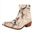 Jazzy Jackman Leather Print Ankle Length Men's Boots - Beige Snake