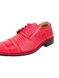 Owen Leather Oxford Style Dress Shoes - Coral