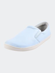 Silas Genuine Leather Slip On Loafer Women Shoes - P. Blue