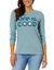 Daisies Long Sleeve Tee In Smoky Blue - Smoky Blue