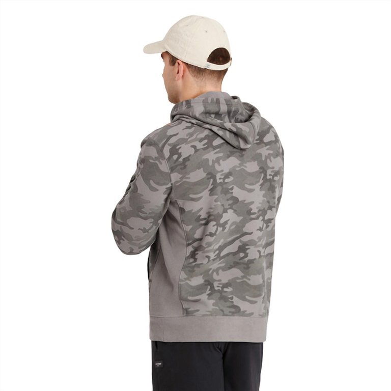 Simply True Positive Ballyard Hoodie In Gray Camo