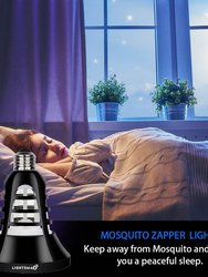 2 in 1 Black Electronic Mosquito Bug Zapper E26/E27 LED Light Bulb Indoor Outdoor