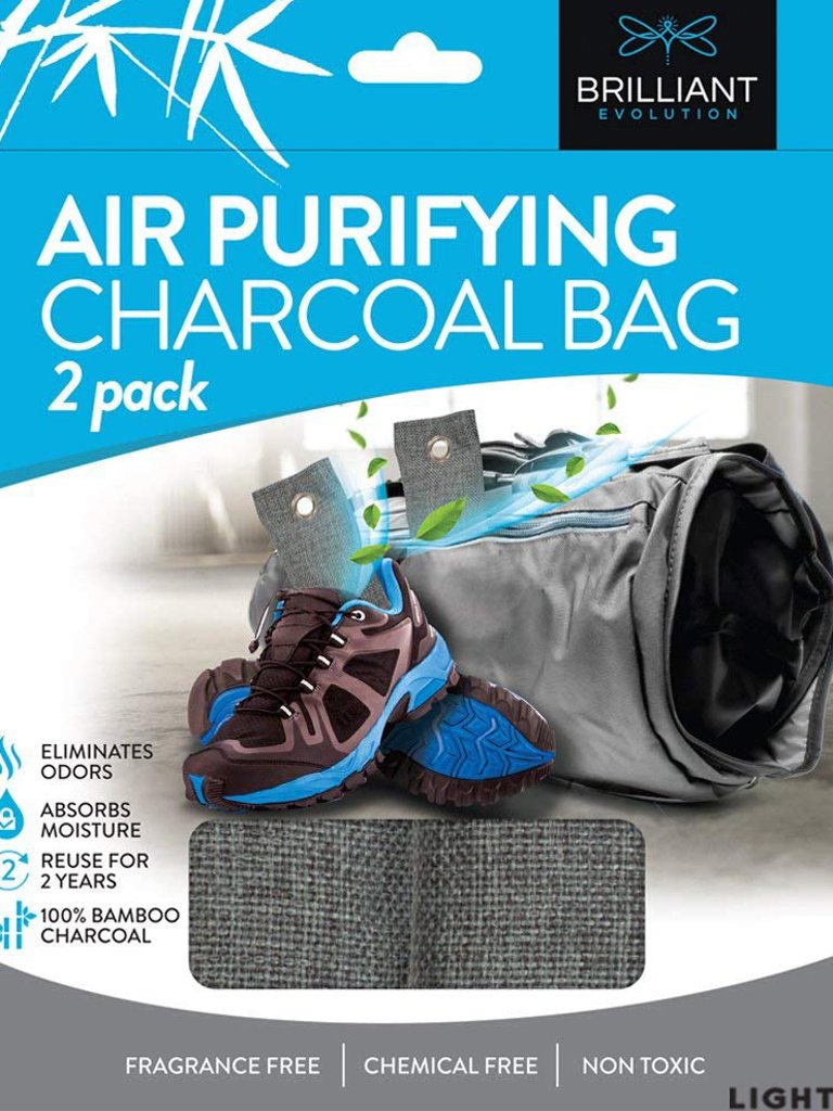 75g Bamboo Charcoal Air Purifying Bag Travel Shoe Storage Gym Fridge - 4 pks