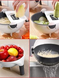 9-1 Multi-Purpose Kitchen Vegetable Fruit Food Salad Food Prep Cutter Drainer Kit