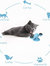 Blue Interactive Indoor Windmill Cat Toy with Catnip and Bells