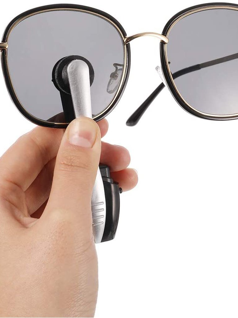 Eyeglasses Sunglasses Lense Cleaner Carbon Microfiber - 500 Uses - Black/White