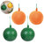 Fly Gnat Flying Pests Trap Glue Ball - 4 Pcs - Orange And Green