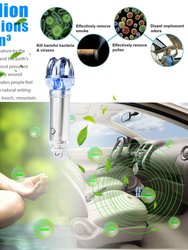 Grey Car Air Purifier Ionizer Cleaner Refresher Cigarette Lighter Plug in