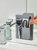 Grey Silicone Waterproof Toothbrush Razor Holder Organizer for Shower Bathroom