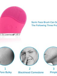 Pink Ultrasonic Facial Cleanser Cleaner Scrubber Cleaner Women Men Travel Portable