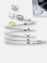 Self Winding Magnetic Charging Data Cable for Type-C Micro Usb and I Products