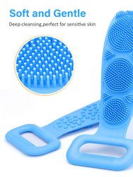 Silicone Shower Back Scrubber Cleaner Washer for Men Women Children Kid - 29.7"/28"