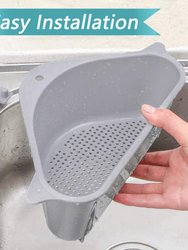 Sink Basket Drainer Storage Rack Kitchen Strainer Soap Sponge Holder Organizer