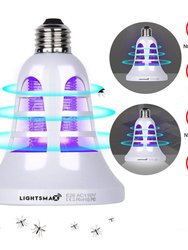 White 2-1 UV Plant Grow Bulb Mosquito Bug Zapper Light Bulb 110V E26-E27