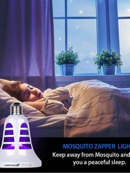 White 2-1 UV Plant Grow Bulb Mosquito Bug Zapper Light Bulb 110V E26-E27