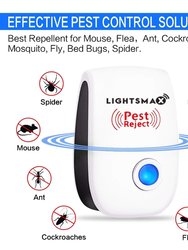 White Indoor Ultrasonic Pest Repeller Electric Plug in Pest Control - 6 Pks