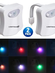 White Motion Activate Sensor Toilet Led Night Light - White