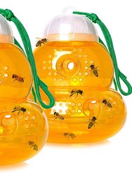 Yellow Outdoor Wasp Bee Hornet Yellow Jacket Trap Killer Container No Poison Eco - Yellow