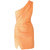 LIKELY Women GONNELLA Birds of Paradise Orange One Shoulder Mini Dress - Orange