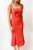 Midi Carter Dress In Scarlet - Scarlet