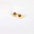 3-in-1 Dark Two-Tone Circle and Halfmoon Geometric Studs - Mother of Pearl Earrings